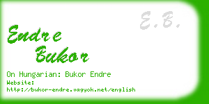 endre bukor business card